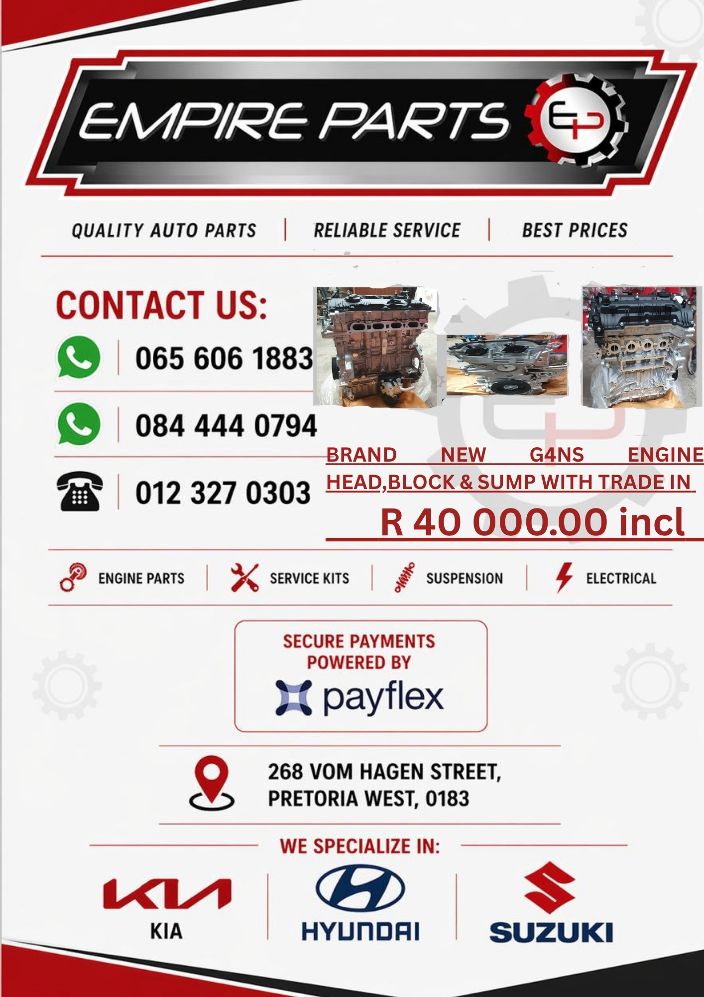 BRAND NEW G4NS KONA ENGINE HEAD,BLOCK & SUMP FOR SALE - Private Seller BRAND NEW G4NS KONA ENGINE HEAD,BLOCK & SUMP FOR SALE - Private Seller
