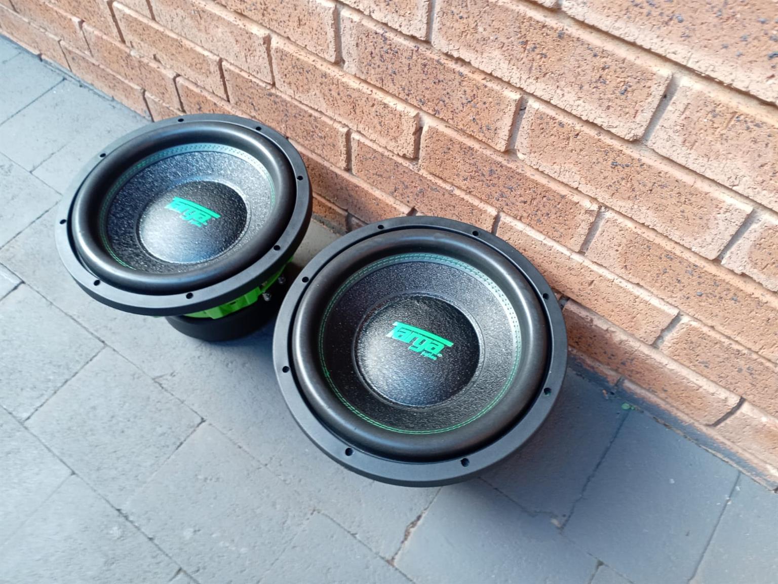 Car Audio Bass Combo 2 x Pythons Subwoofers & 34500w Targa Amplifier