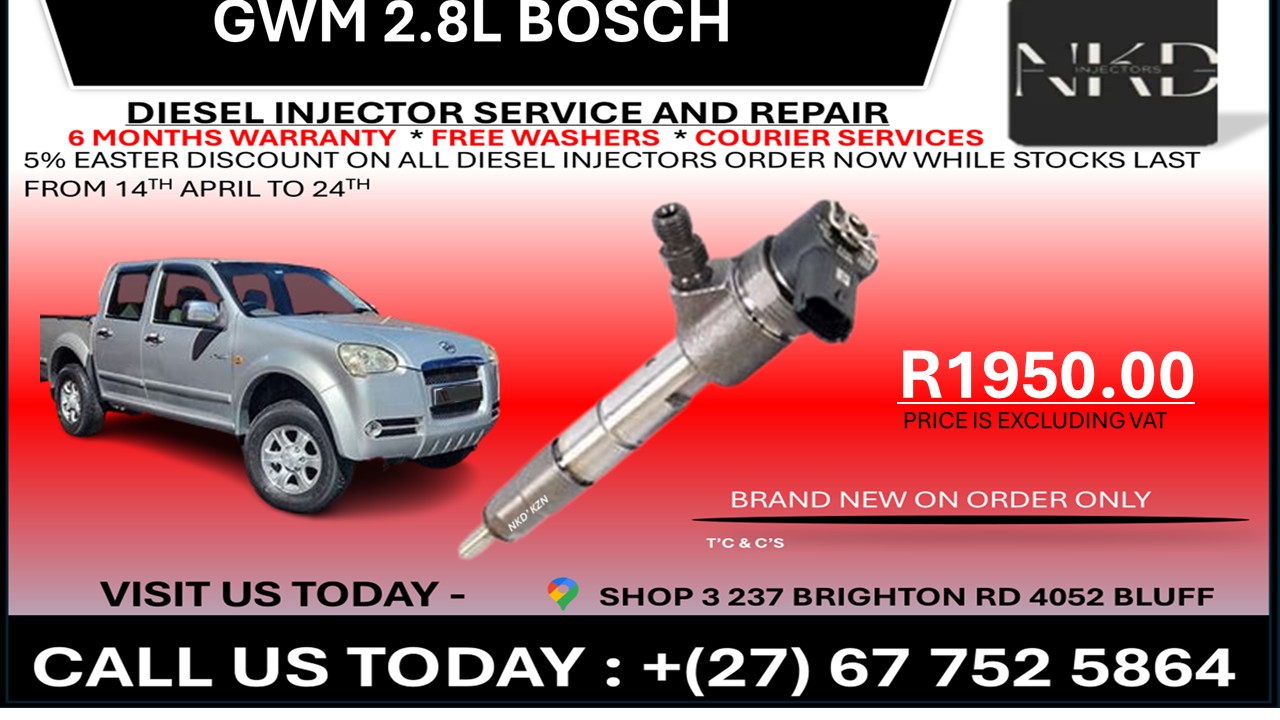 Gwm 2.8L Bosch Diesel Injectors on recondition - Private Seller Gwm 2.8L Bosch Diesel Injectors on recondition - Private Seller