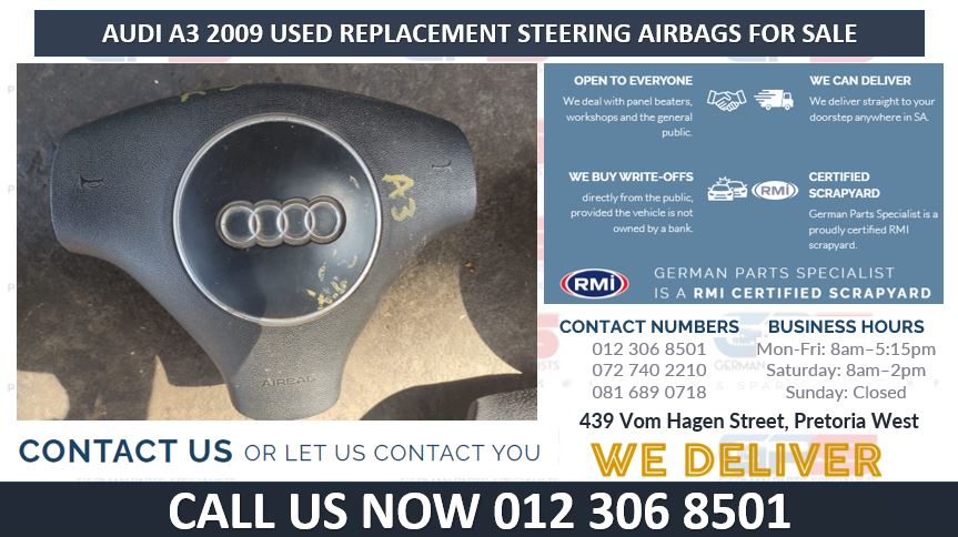 AUDI A3 2009 USED REPLACEMENT STEERING AIRBAGS FOR SALE - Private Seller AUDI A3 2009 USED REPLACEMENT STEERING AIRBAGS FOR SALE - Private Seller