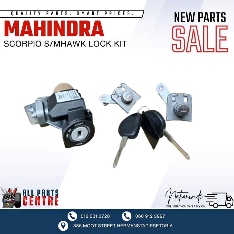 Mahindra Scrpio S/Mhawk lock kit - Private Seller Mahindra Scrpio S/Mhawk lock kit - Private Seller