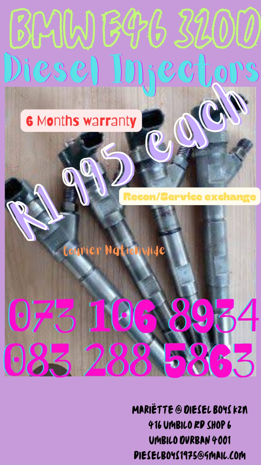 BMW E46 320D DIESEL INJECTORS - Private Seller BMW E46 320D DIESEL INJECTORS - Private Seller