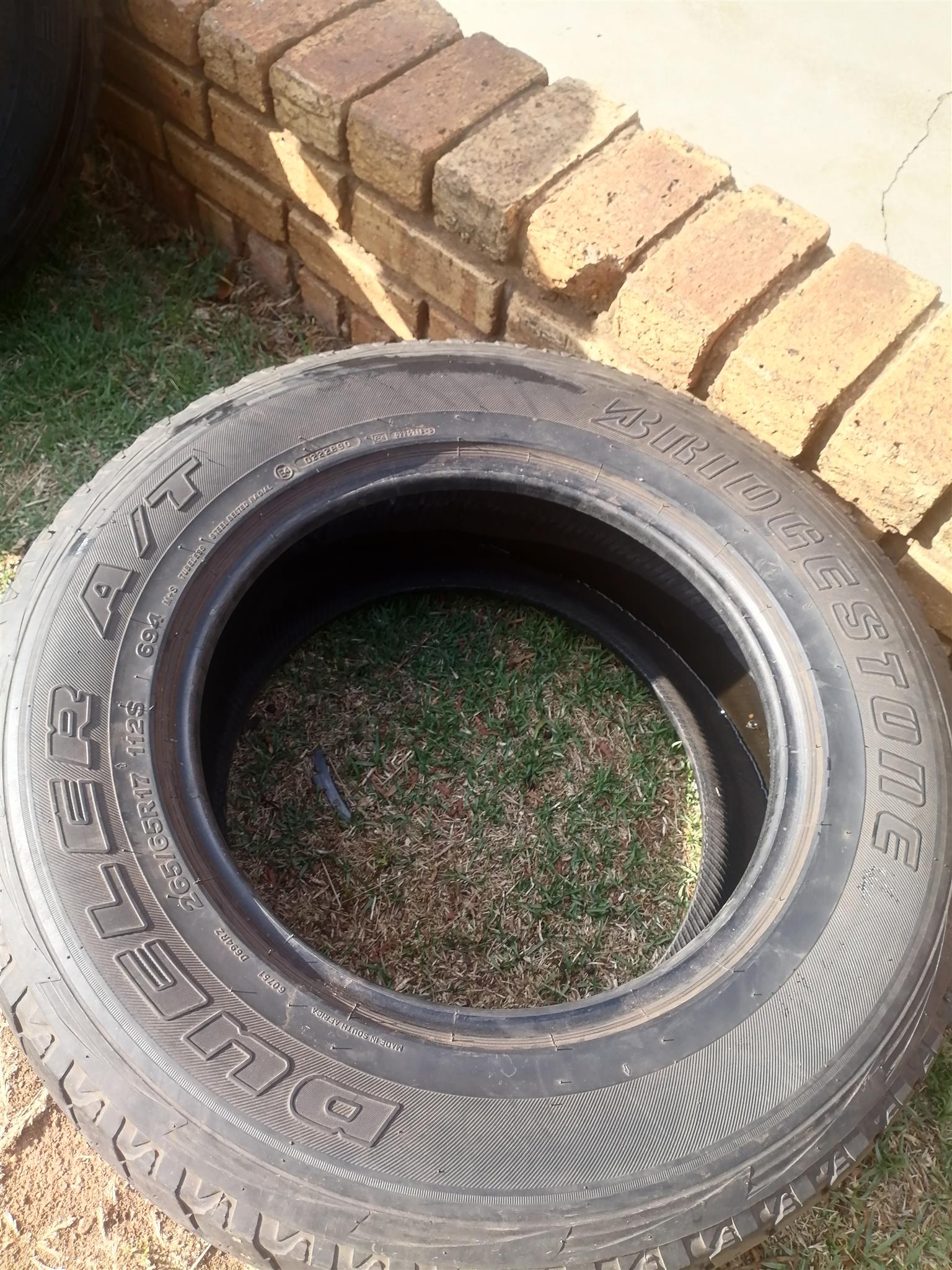 Four Tyres 265/65R17 Bridgestone AT - Private Seller