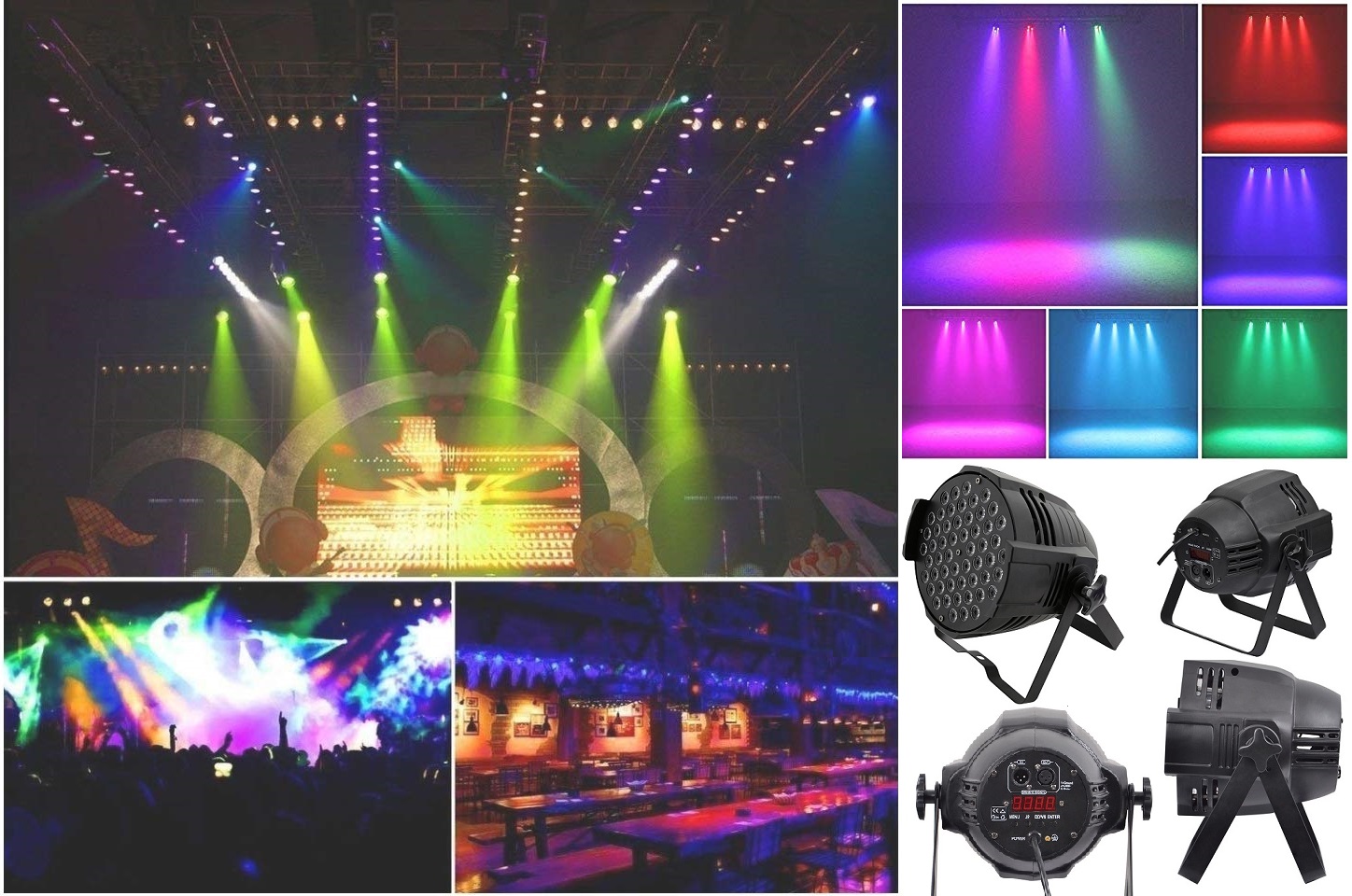 Professional Disco Stage DJ Party Wash LED Light DMX512 PARCAN RGBWA. Brand NEW