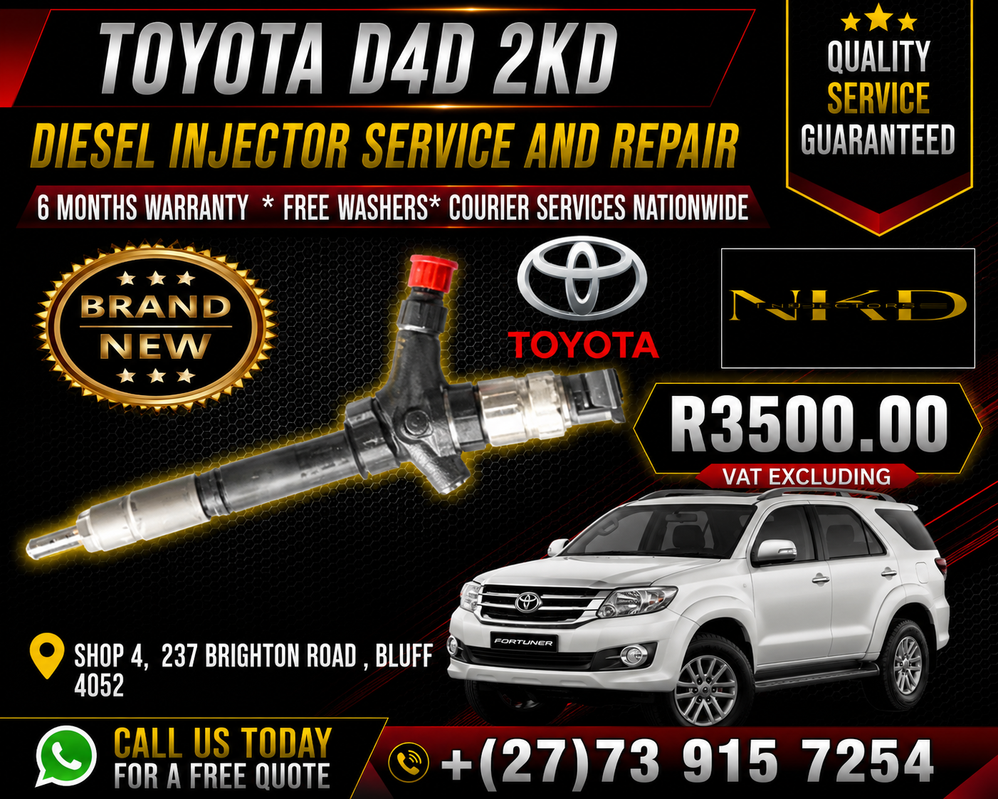 Brand_New_Toyota_D4D_2KD_Injectors - Private Seller Brand_New_Toyota_D4D_2KD_Injectors - Private Seller