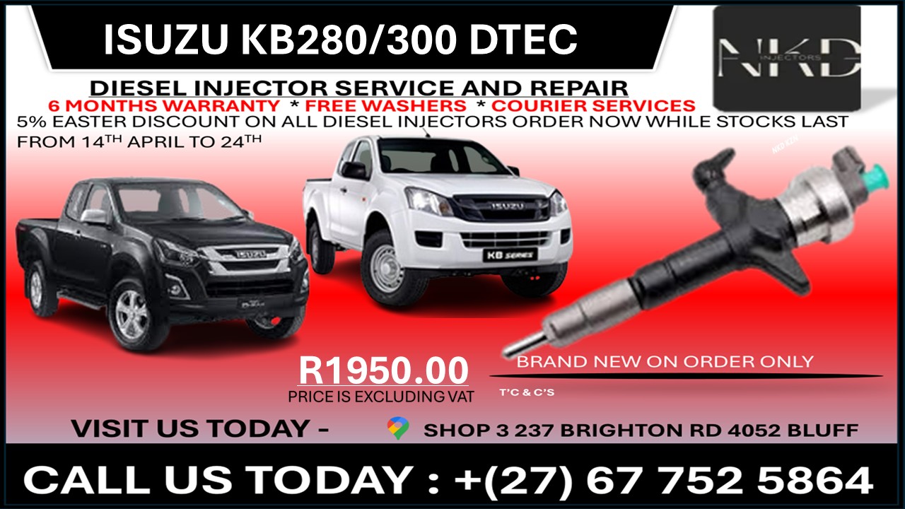 Isuzu KB280/KB300 Dtec Diesel Injectors on recondition - Private Seller Isuzu KB280/KB300 Dtec Diesel Injectors on recondition - Private Seller