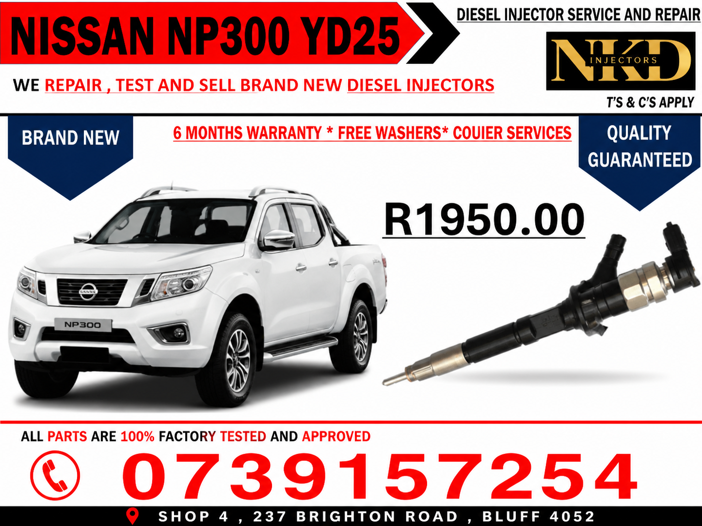 NP300 INJECTORS FOR YD25 VEHICLE - Private Seller NP300 INJECTORS FOR YD25 VEHICLE - Private Seller