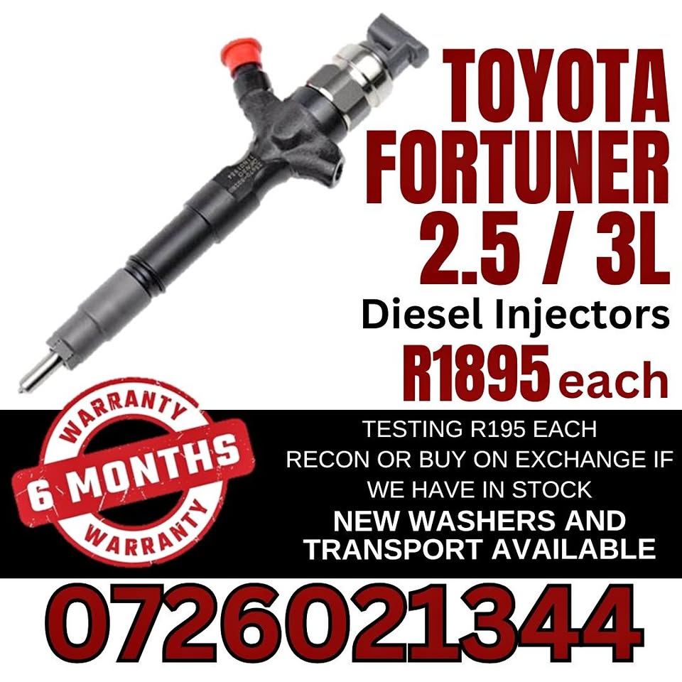 Toyota Fortuner diesel injectors for sale