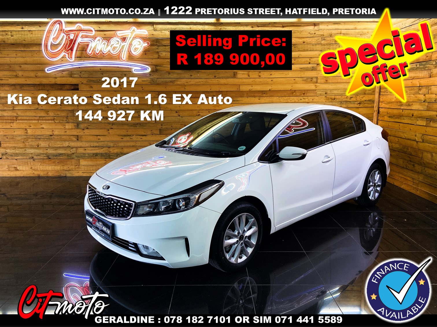 Used 2017 Kia Cerato sedan 1.6 EX auto - Private Seller Used 2017 Kia Cerato sedan 1.6 EX auto - Private Seller