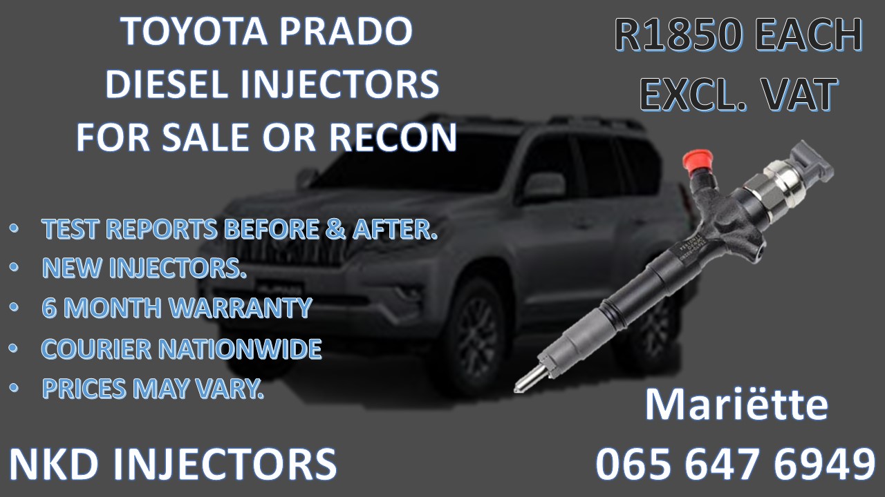 Diesel Injectors - Fast Delivery Nationwide TOYOTA PRADO - Private Seller Diesel Injectors - Fast Delivery Nationwide TOYOTA PRADO - Private Seller