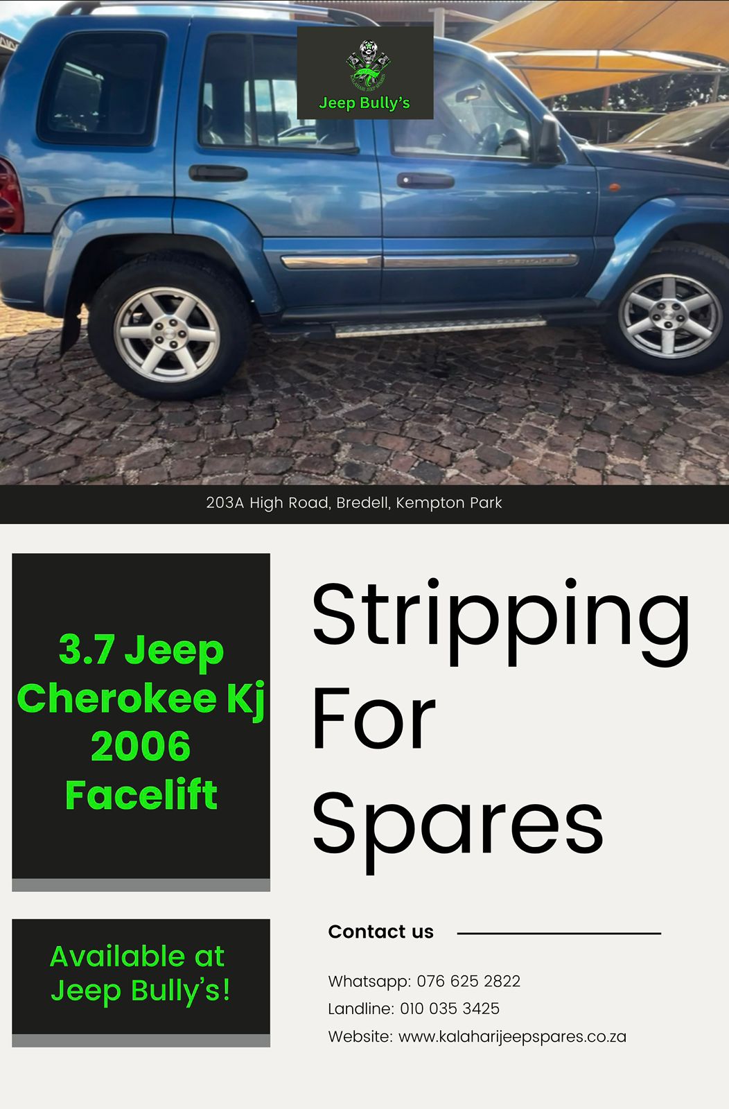 Jeep Cherokee Kj 2006 Facelift Stripped for Spares - Private Seller