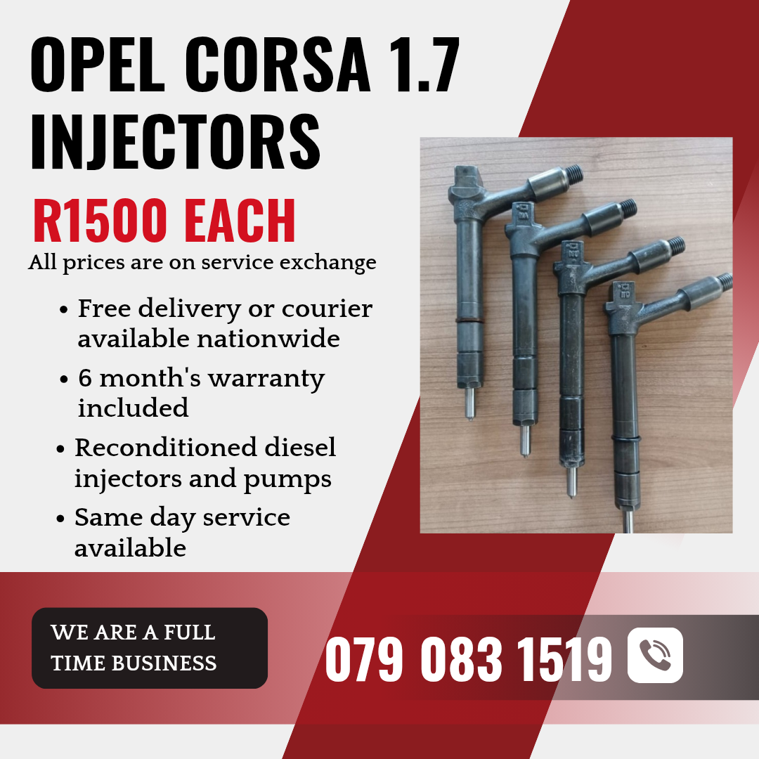 OPEL CORSA 1.7 INJECTORS FOR SALE WITH WARRANTY - Private Seller OPEL CORSA 1.7 INJECTORS FOR SALE WITH WARRANTY - Private Seller