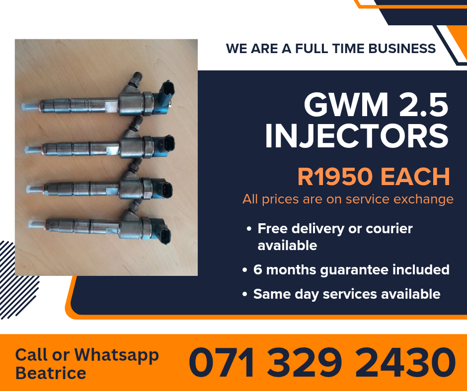 GWM 2.5 INJECTORS FOR SALE WITH WARRANTY - Private Seller GWM 2.5 INJECTORS FOR SALE WITH WARRANTY - Private Seller
