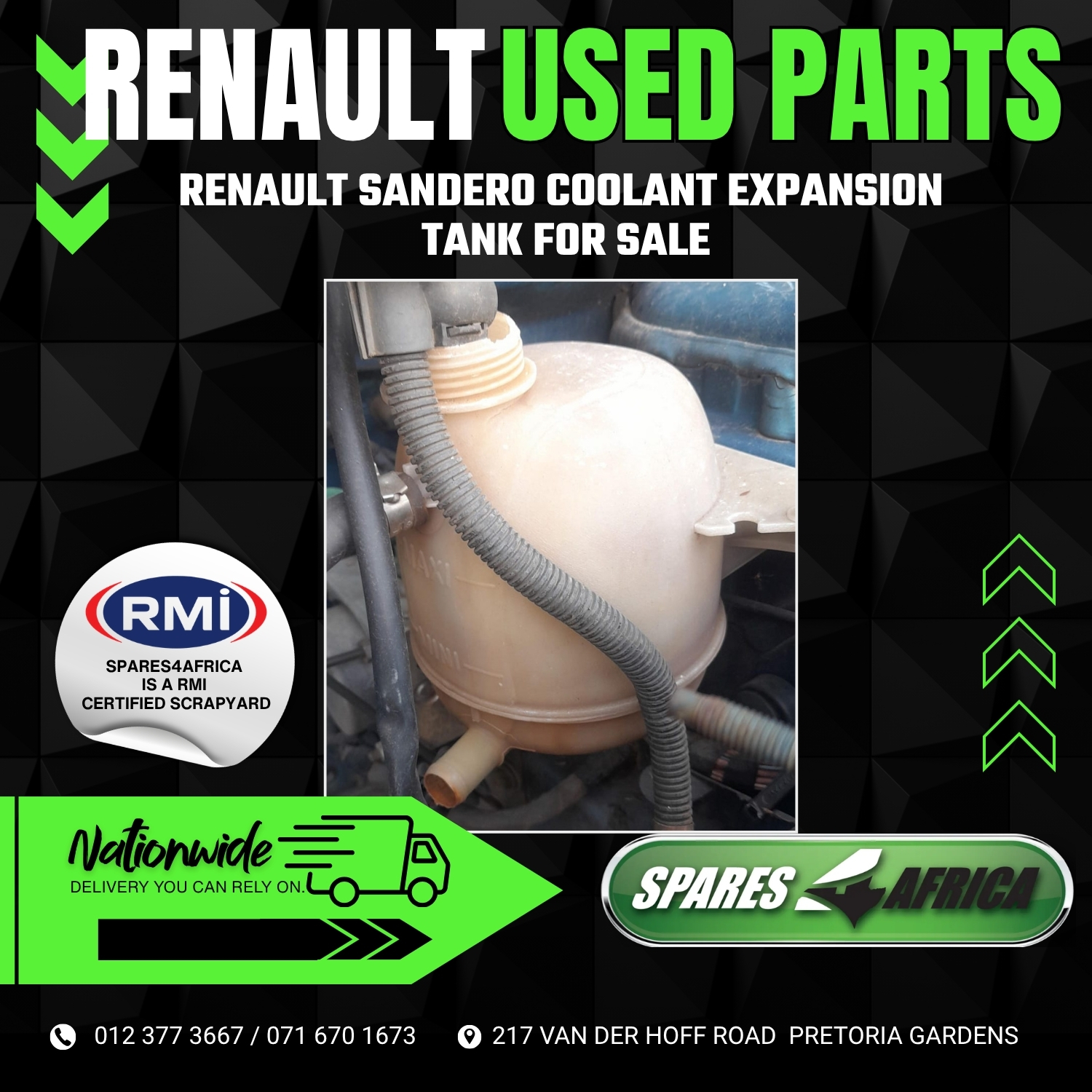 RENAULT SANDERO COOLANT EXPANSION TANK (USED) – FOR SALE - Private Seller RENAULT SANDERO COOLANT EXPANSION TANK (USED) – FOR SALE - Private Seller