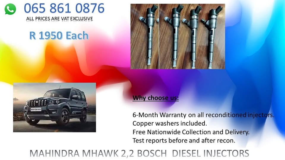 MAHINDRA MHAWK DIESEL INJECTORS FOR SAE OR RECON