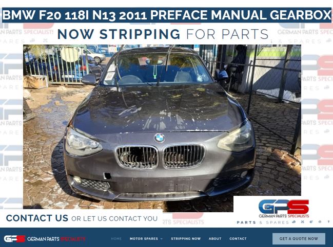 BMW F20 118i (N13 ENGINE) 2011 PREFACE MANUAL GEARBOX USED SPARES AND USED PARTS - Private Seller BMW F20 118i (N13 ENGINE) 2011 PREFACE MANUAL GEARBOX USED SPARES AND USED PARTS - Private Seller