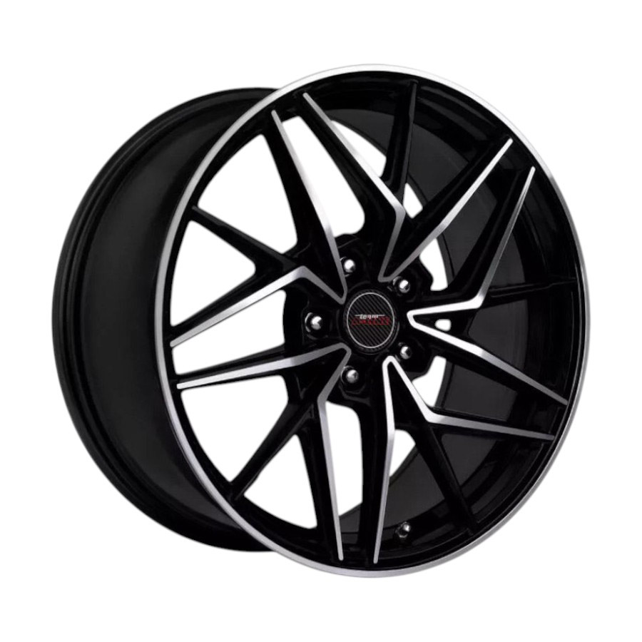 19″ A-Line Chicago 5/100 Black Machine Face Flow Form Alloy Wheels