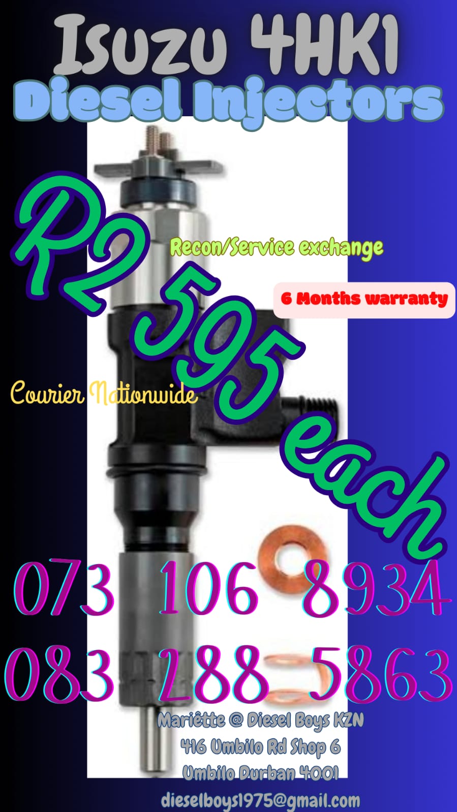Isuzu 4HK1 Diesel Injectors - Private Seller Isuzu 4HK1 Diesel Injectors - Private Seller