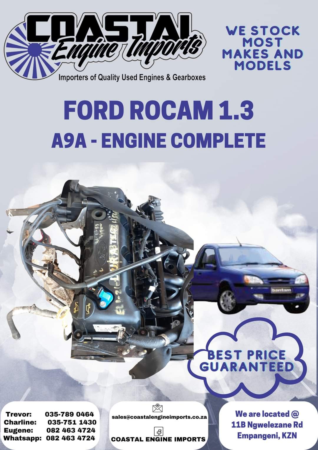 ROCAM 1.3 P A9B / A9A ENGINE COMPLETE - Private Seller