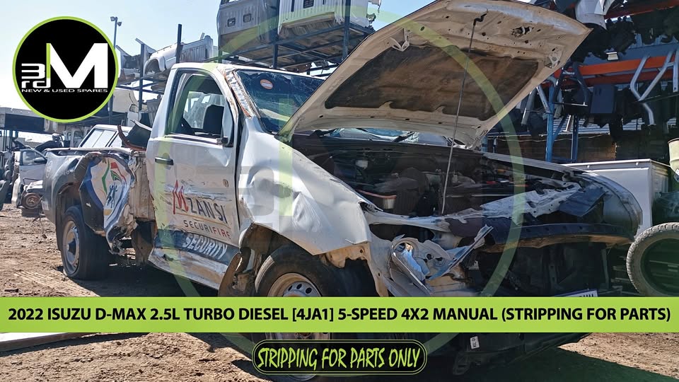 2022 ISUZU D-MAX SINGLE CAB GEN 6 5-SPEED MANUAL 4×2 (STRIPPING FOR PARTS)