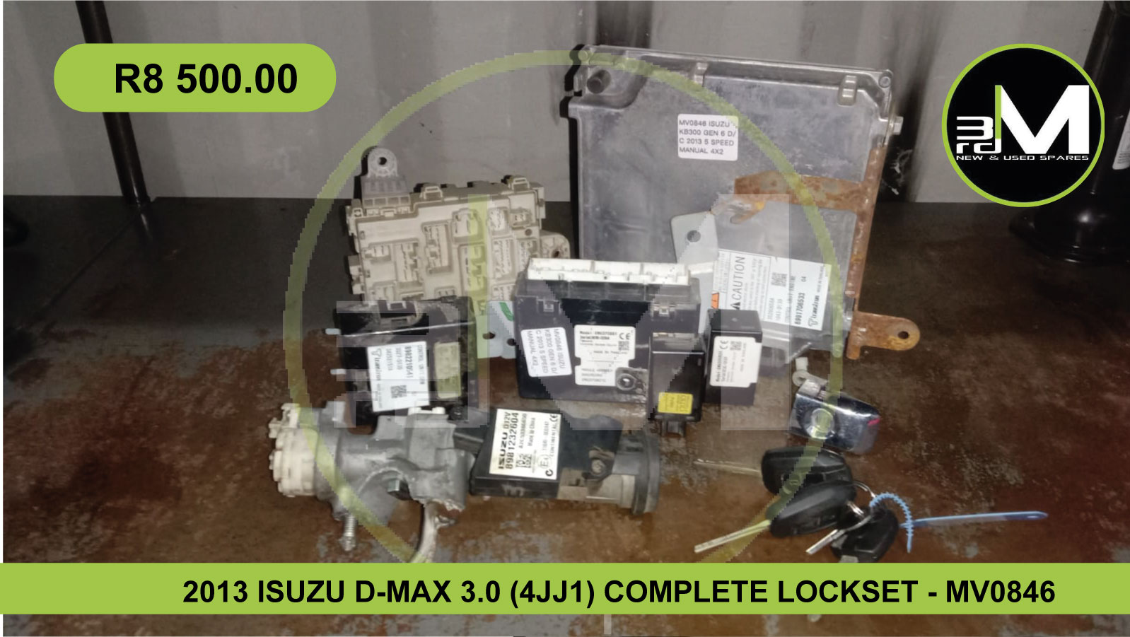 2013 ISUZU D-MAX 3.0 (4JJ1) COMPLETE LOCKSET – MV0846