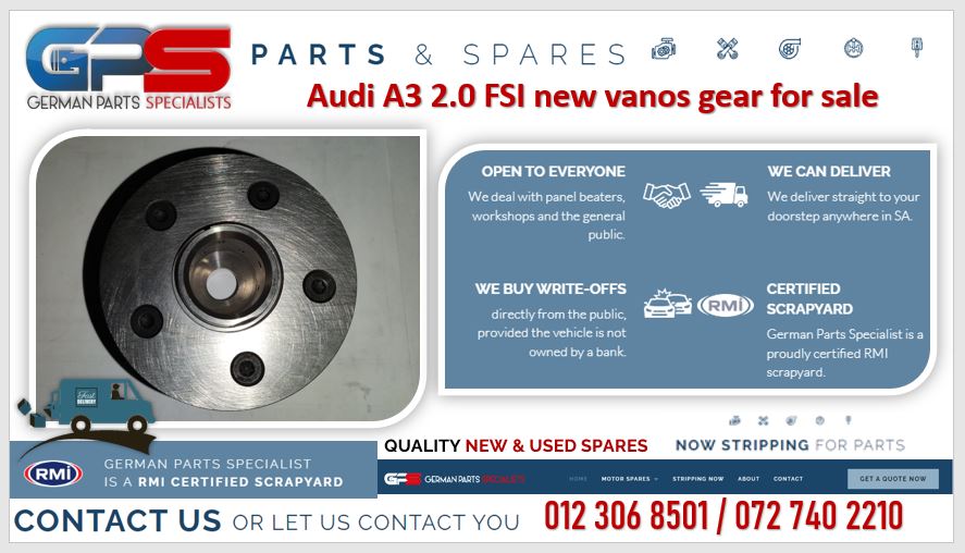 Audi A3 2.0 FSI (BVZ) new vanos gear for sale - Private Seller Audi A3 2.0 FSI (BVZ) new vanos gear for sale - Private Seller