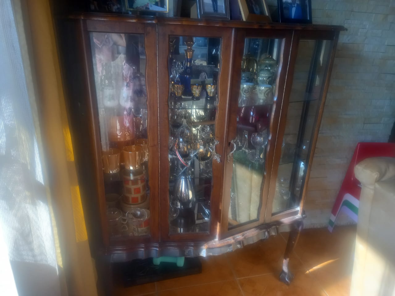 Antique Glass Display Cupboard Antique Glass Display Cupboard