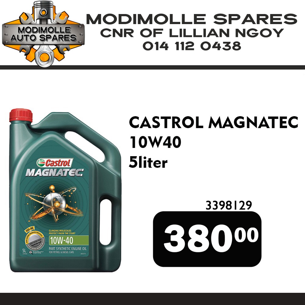 Castrol Magnatec 5 Liter ONLY R380 at Modimolle Spares!