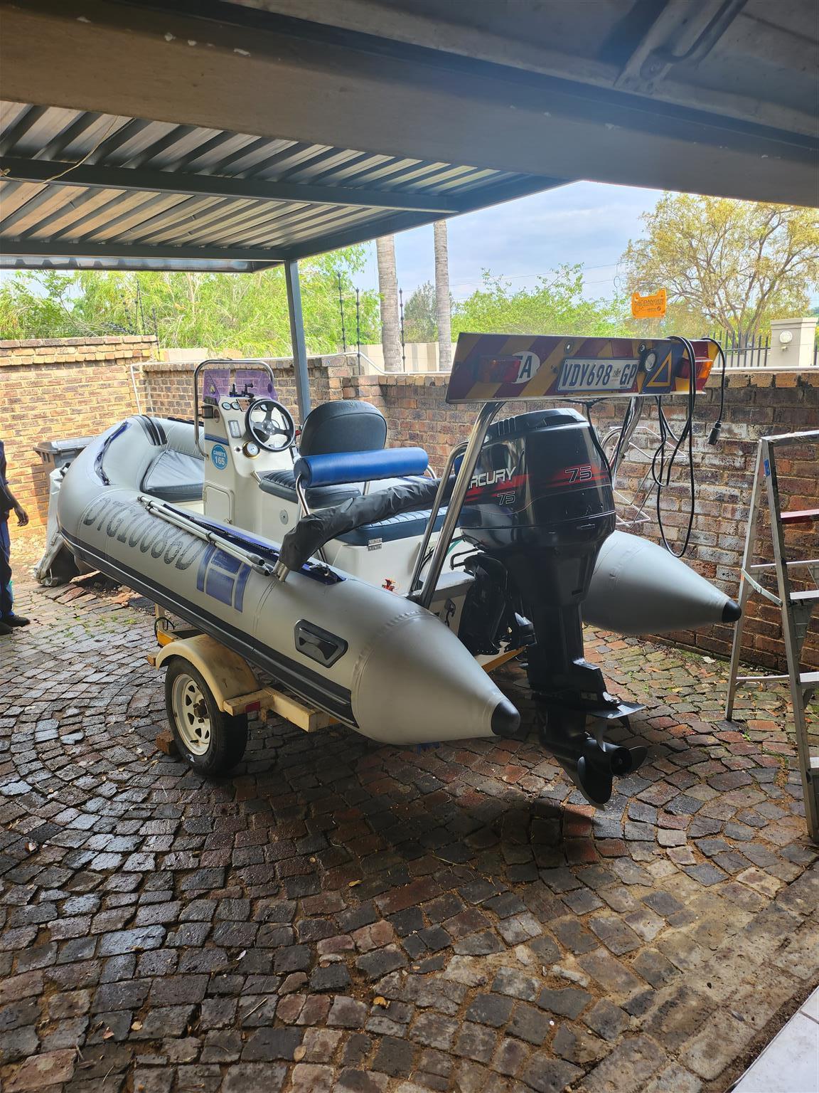 Buccaneer Semi rigid with 75hp Mercury outboard