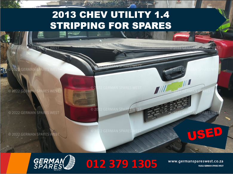 2013 CHEV UTILITY 1.4 STRIPPING FOR SPARES - Private Seller 2013 CHEV UTILITY 1.4 STRIPPING FOR SPARES - Private Seller