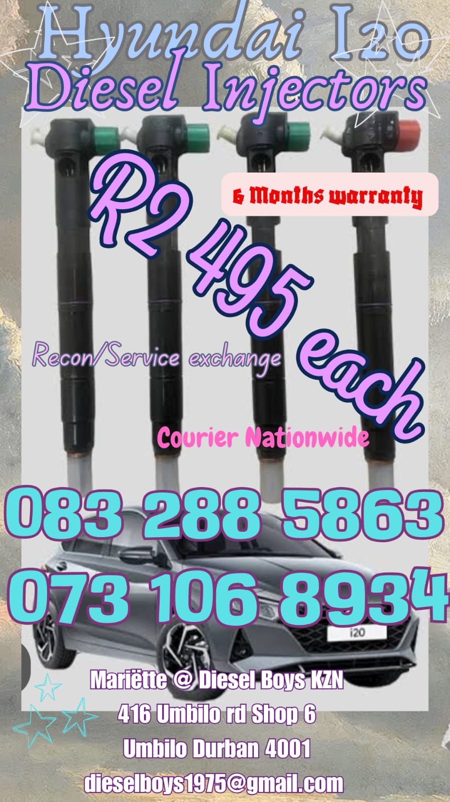 Hyundai I20 Diesel Injectors - Private Seller