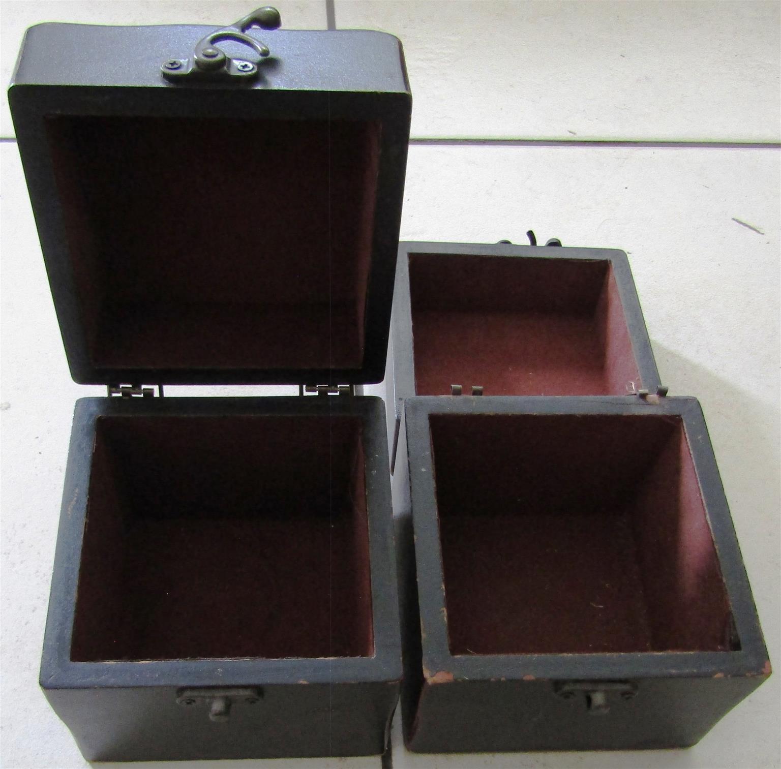 Wooden Chest 12cm x 12cm x 12cm - 2 pieces