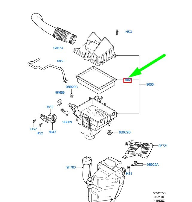 FORD FOCUS MK2 AIR FILTER - OEM - Private Seller FORD FOCUS MK2 AIR FILTER - OEM - Private Seller