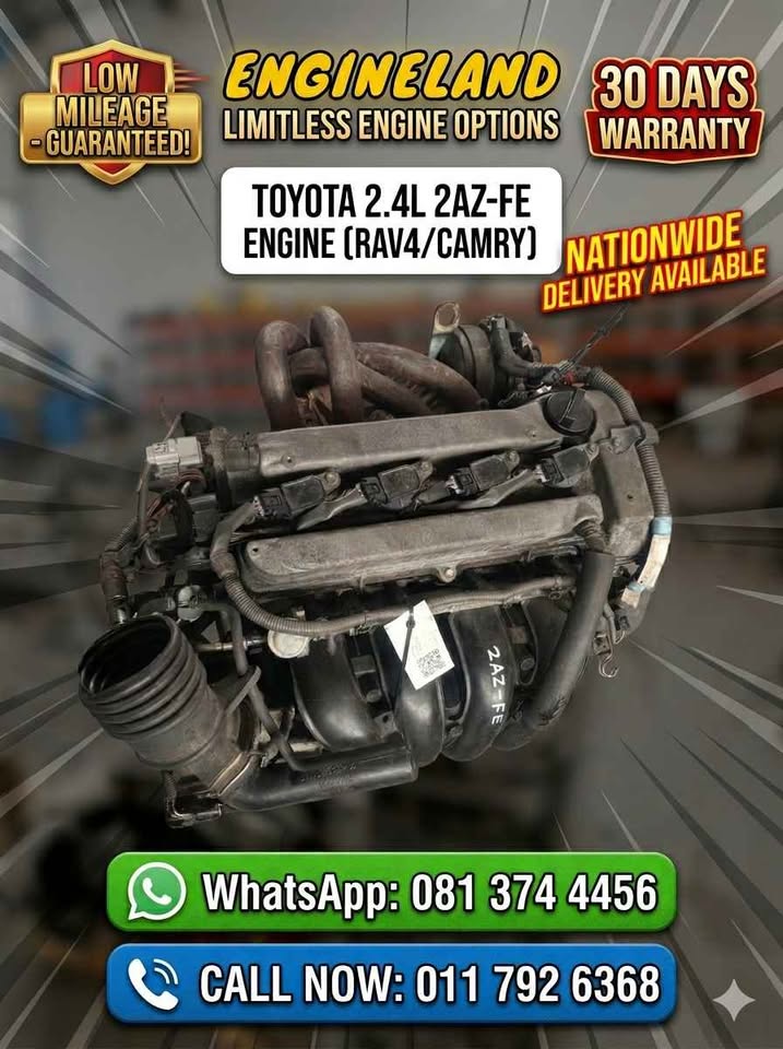 Toyota RAV4, Camry 2.4L 2AZ engine - Private Seller Toyota RAV4, Camry 2.4L 2AZ engine - Private Seller
