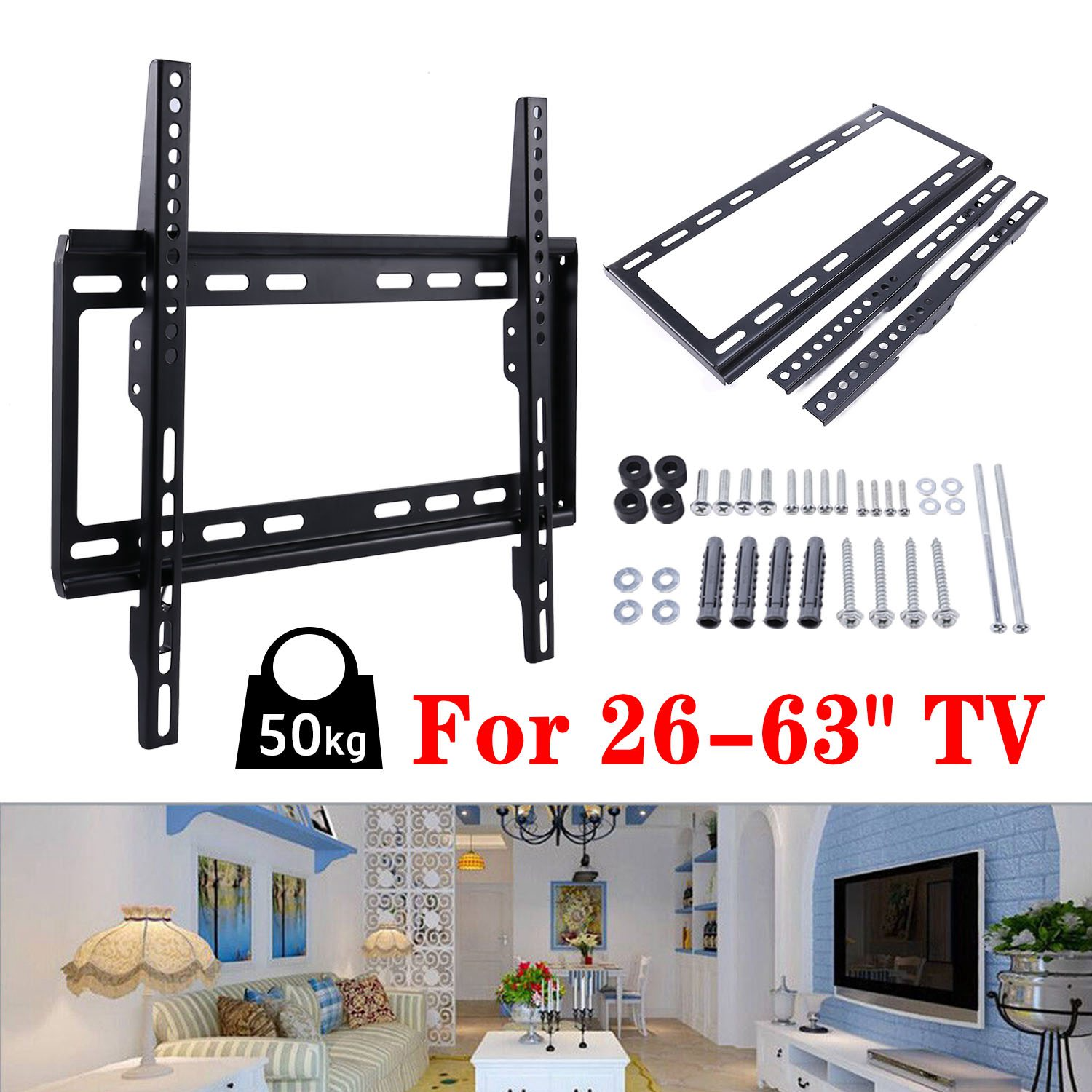 TV Wall Mount Bracket, Flat Panel TV Wall Bracket for 26" ~ 63" inches Brand New
