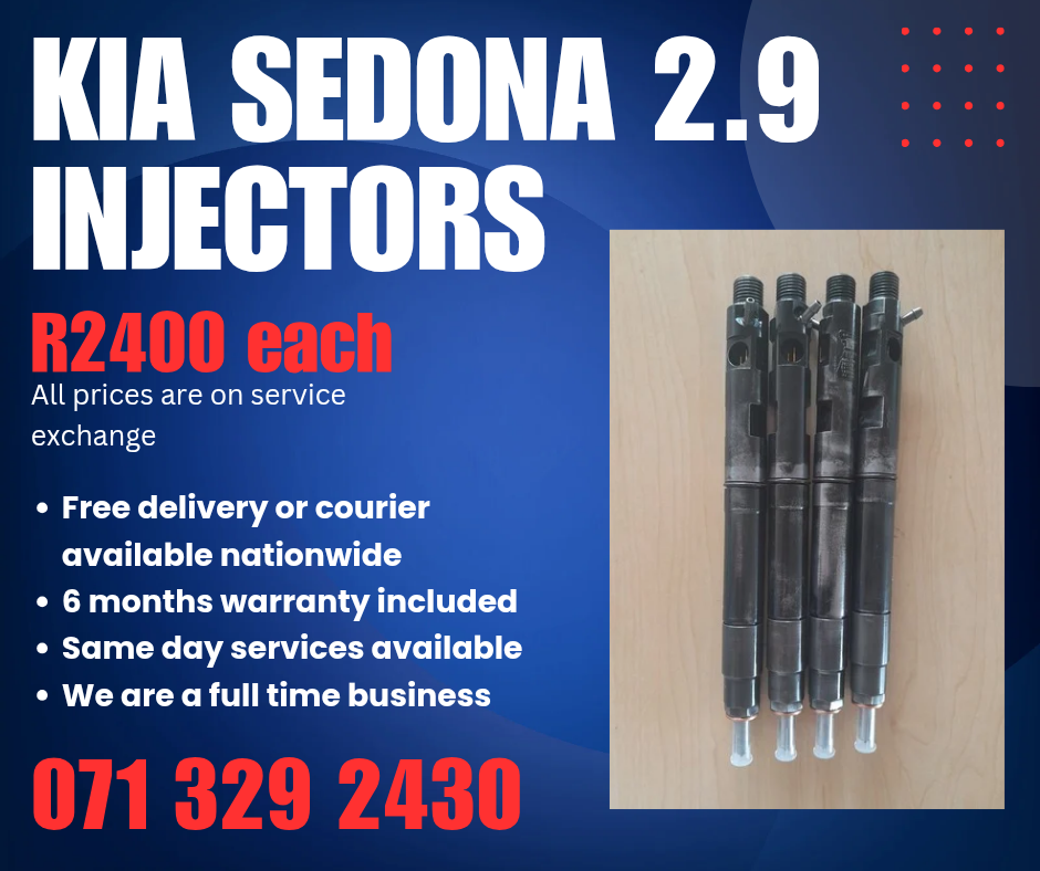 KIA SEDONA 2.9 INJECTORS FOR SALE WITH WARRANTY - Private Seller KIA SEDONA 2.9 INJECTORS FOR SALE WITH WARRANTY - Private Seller