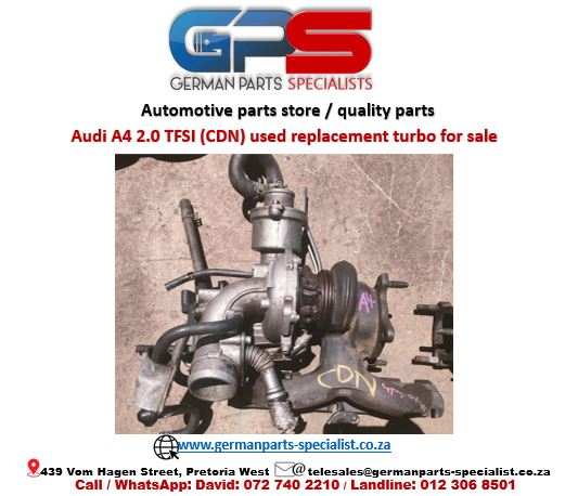 Audi A4 2.0 TFSI (CDN) used replacement turbo for sale - Private Seller Audi A4 2.0 TFSI (CDN) used replacement turbo for sale - Private Seller