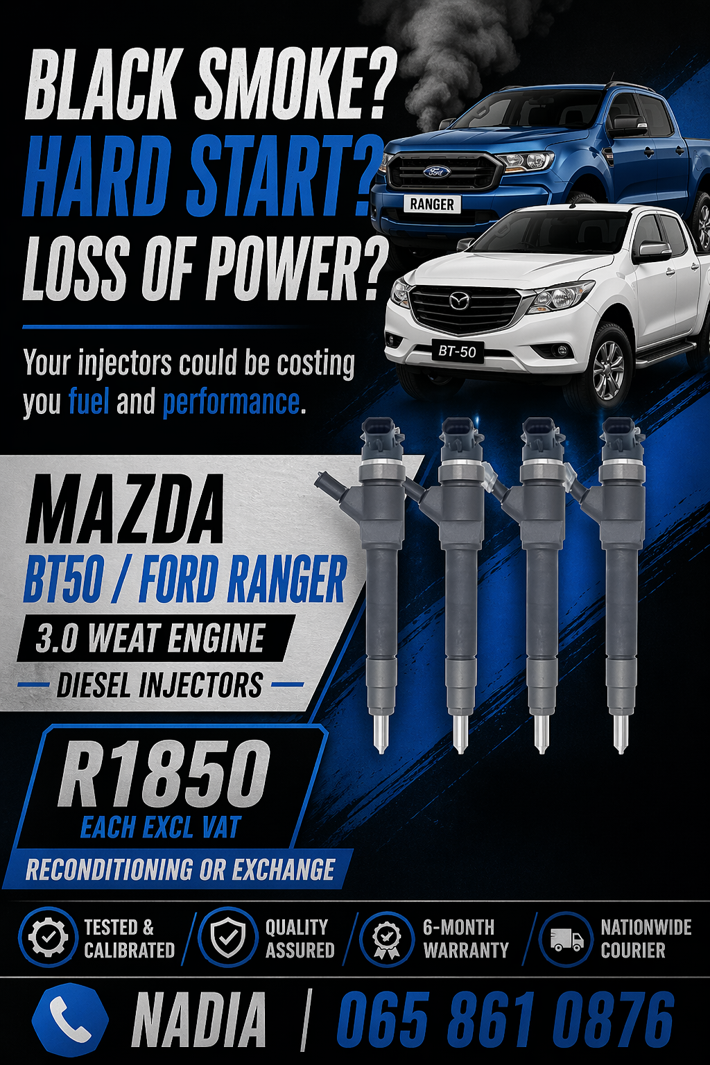 DIESEL INJECTORS FOR SALE FOR MAZDA BT50 NATIONWIDE - Private Seller DIESEL INJECTORS FOR SALE FOR MAZDA BT50 NATIONWIDE - Private Seller