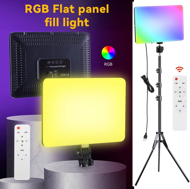 Professional Video & Photo MultiColour RGBW Remote Controlled LED Light Kit. NEW