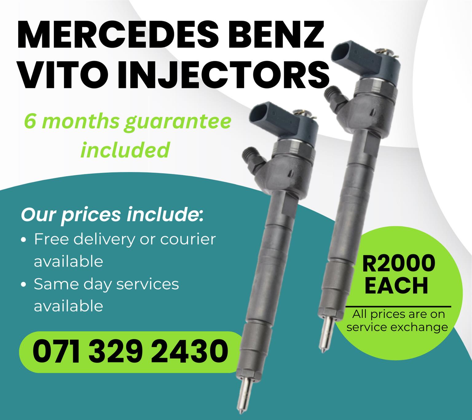 MERCEDES BENZ VITO DIESEL INJECTORS FOR SALE WITH WARRANTY - Private Seller MERCEDES BENZ VITO DIESEL INJECTORS FOR SALE WITH WARRANTY - Private Seller