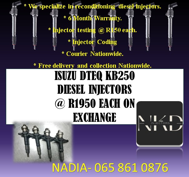 Isuzu DTEQ KB250 diesel injectors for sale - Private Seller Isuzu DTEQ KB250 diesel injectors for sale - Private Seller