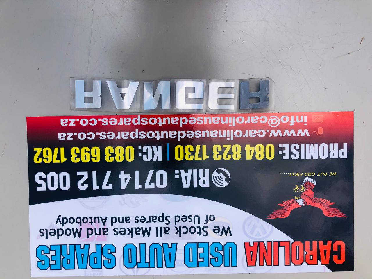 Ford Ranger Nudge bar letter - Private Seller Ford Ranger Nudge bar letter - Private Seller