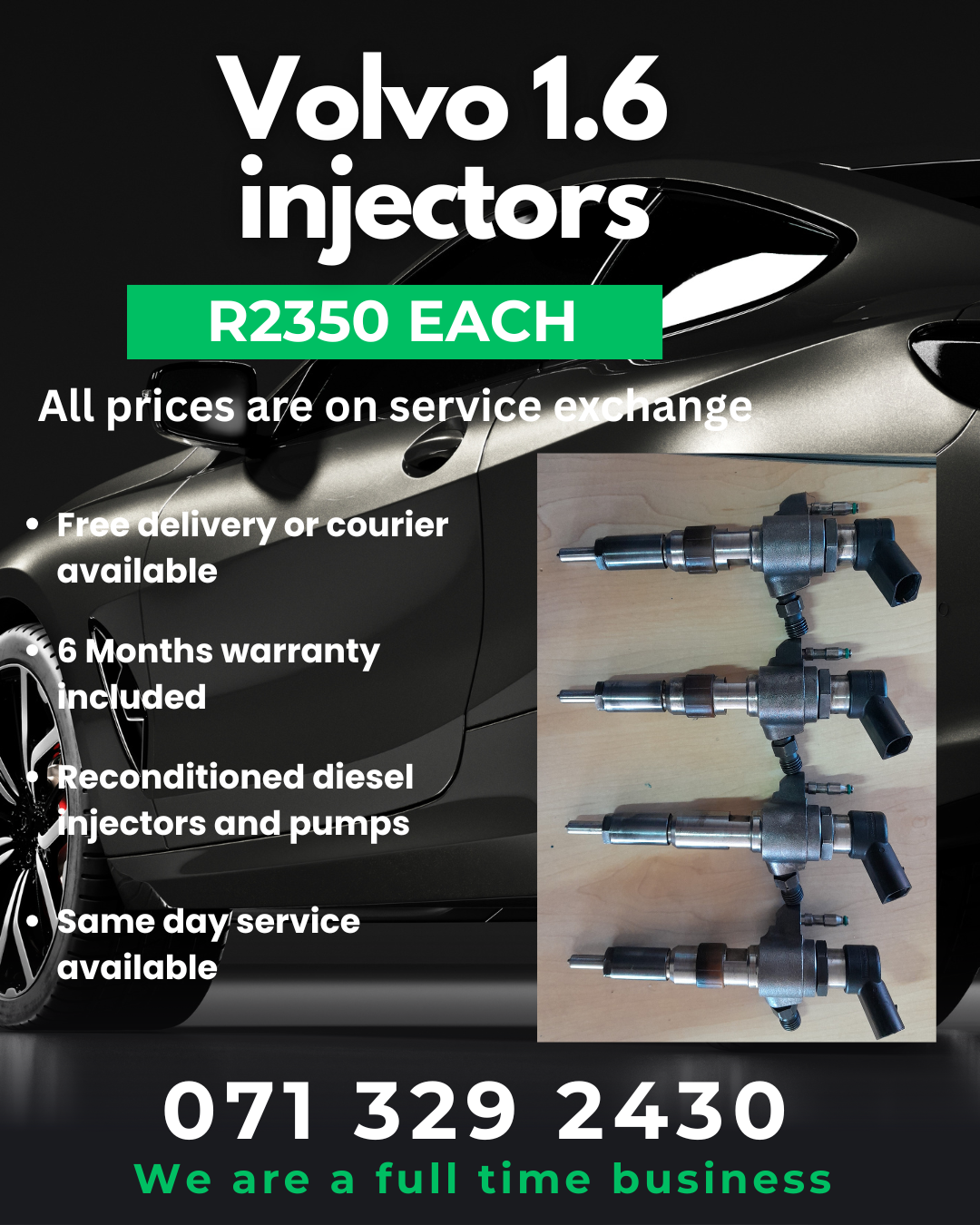 VOLVO 1.6 INJECTORS FOR SALE WITH WARRANTY - Private Seller VOLVO 1.6 INJECTORS FOR SALE WITH WARRANTY - Private Seller
