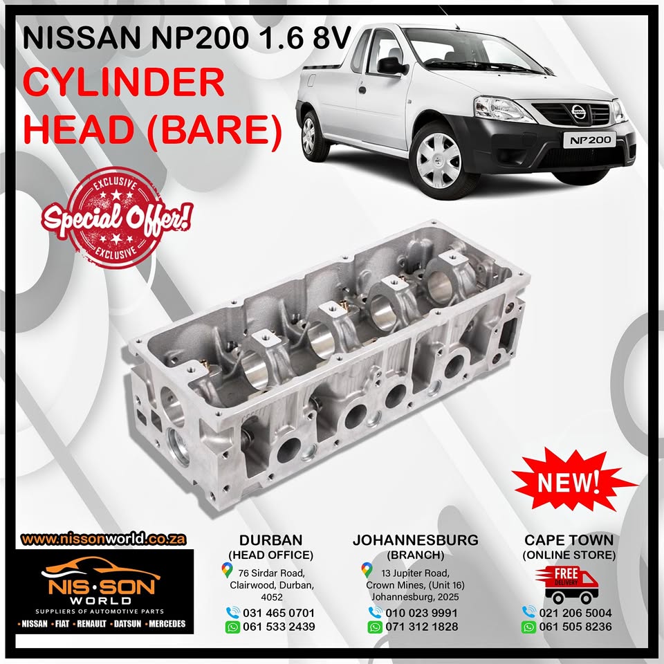 NISSAN NP200 1.6 8V CYLINDER HEAD - Private Seller NISSAN NP200 1.6 8V CYLINDER HEAD - Private Seller