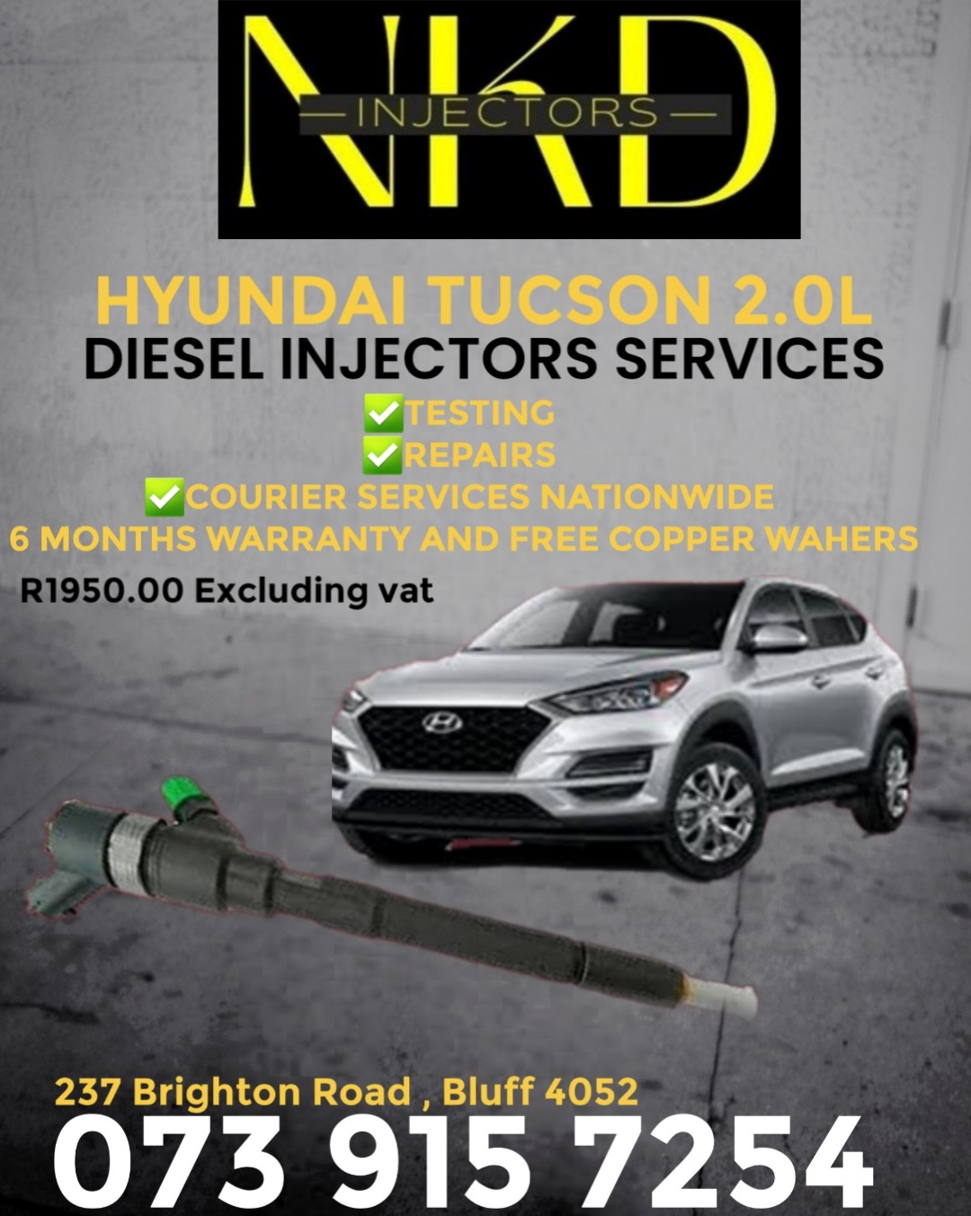 Recon your own Hyundai Tucson Injectors 2.0L at NKD'KZN - Private Seller Recon your own Hyundai Tucson Injectors 2.0L at NKD'KZN - Private Seller