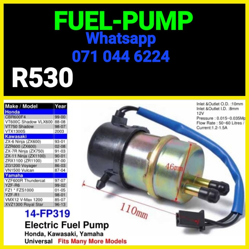 Bike Fuel taps,Fuel pump,Brake pads,Mirror's