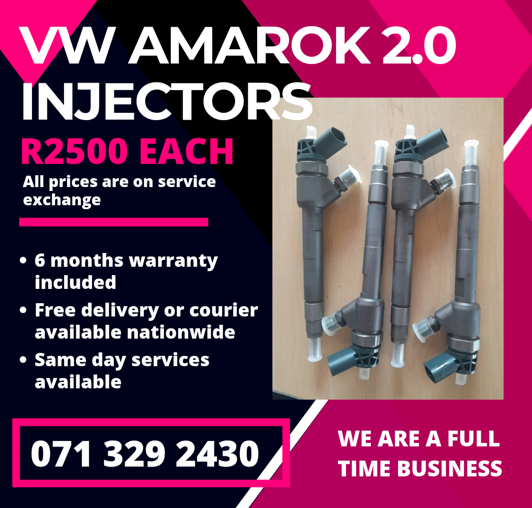 VW AMAROK 2.0 DIESEL INJECTORS FOR SALE WITH WARRANTY - Private Seller VW AMAROK 2.0 DIESEL INJECTORS FOR SALE WITH WARRANTY - Private Seller
