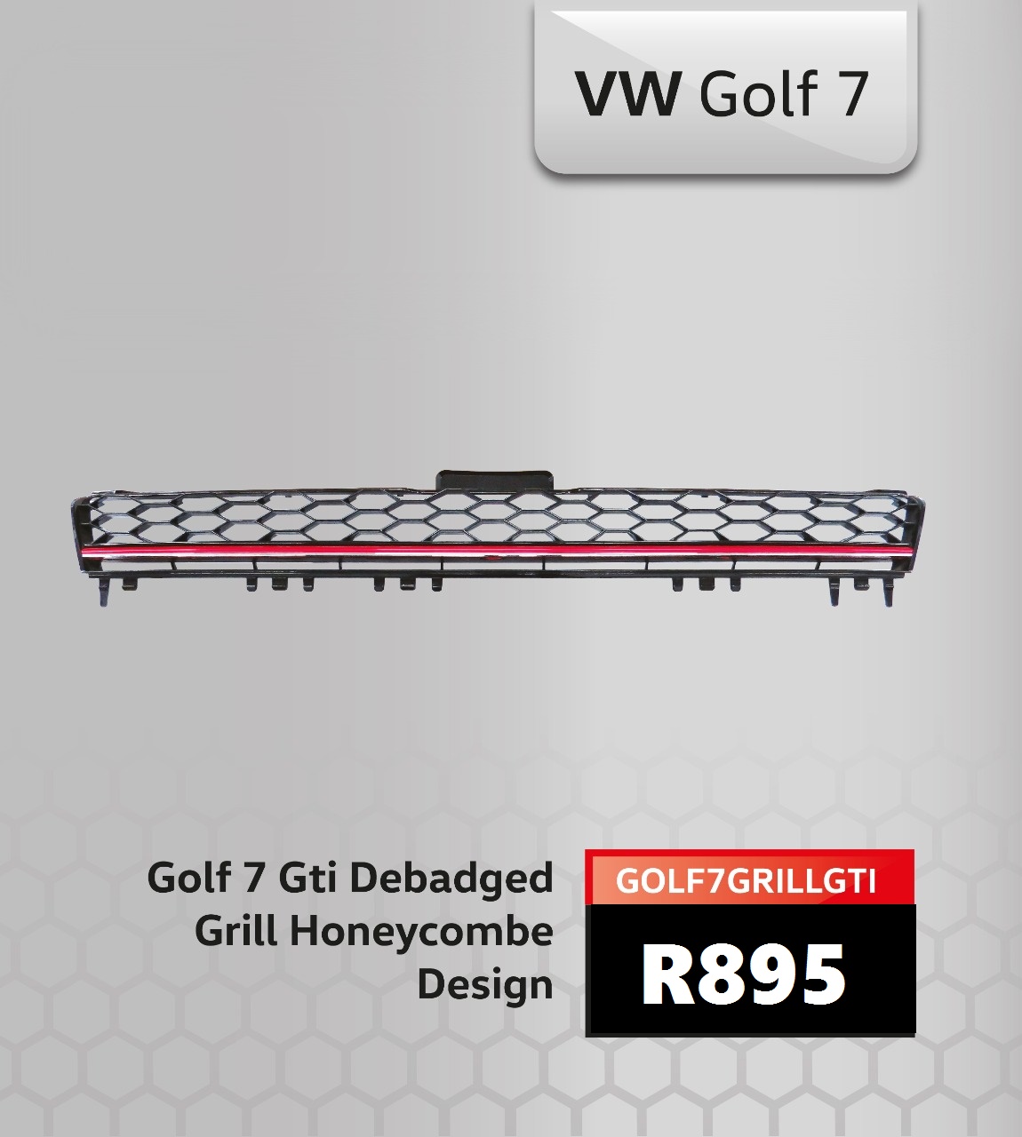 Golf 7 GTI Debadged Honey Combe Design Grille 