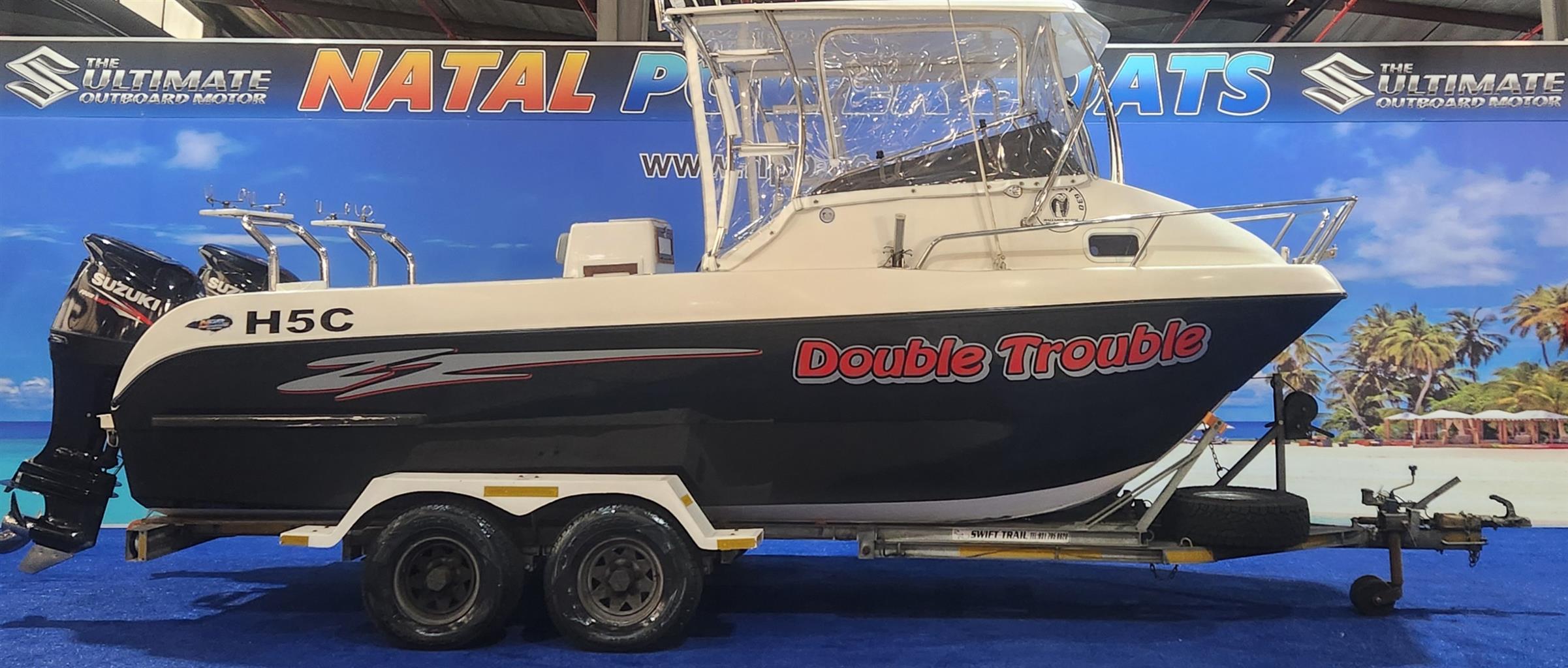 COBRA CAT 630 ON TRAILER 2 X 140 SUZUKI 4 STROKES 2014 MODEL 560 HOURS COBRA CAT 630 ON TRAILER 2 X 140 SUZUKI 4 STROKES 2014 MODEL 560 HOURS