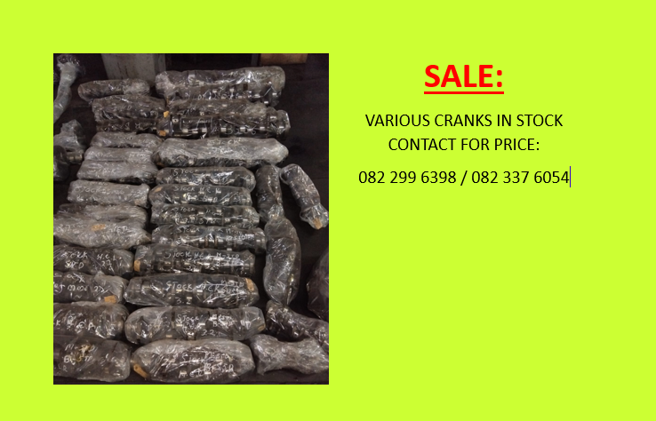 Various cranks in stock and 3.2L & 2.2L Ford Blocks For sale